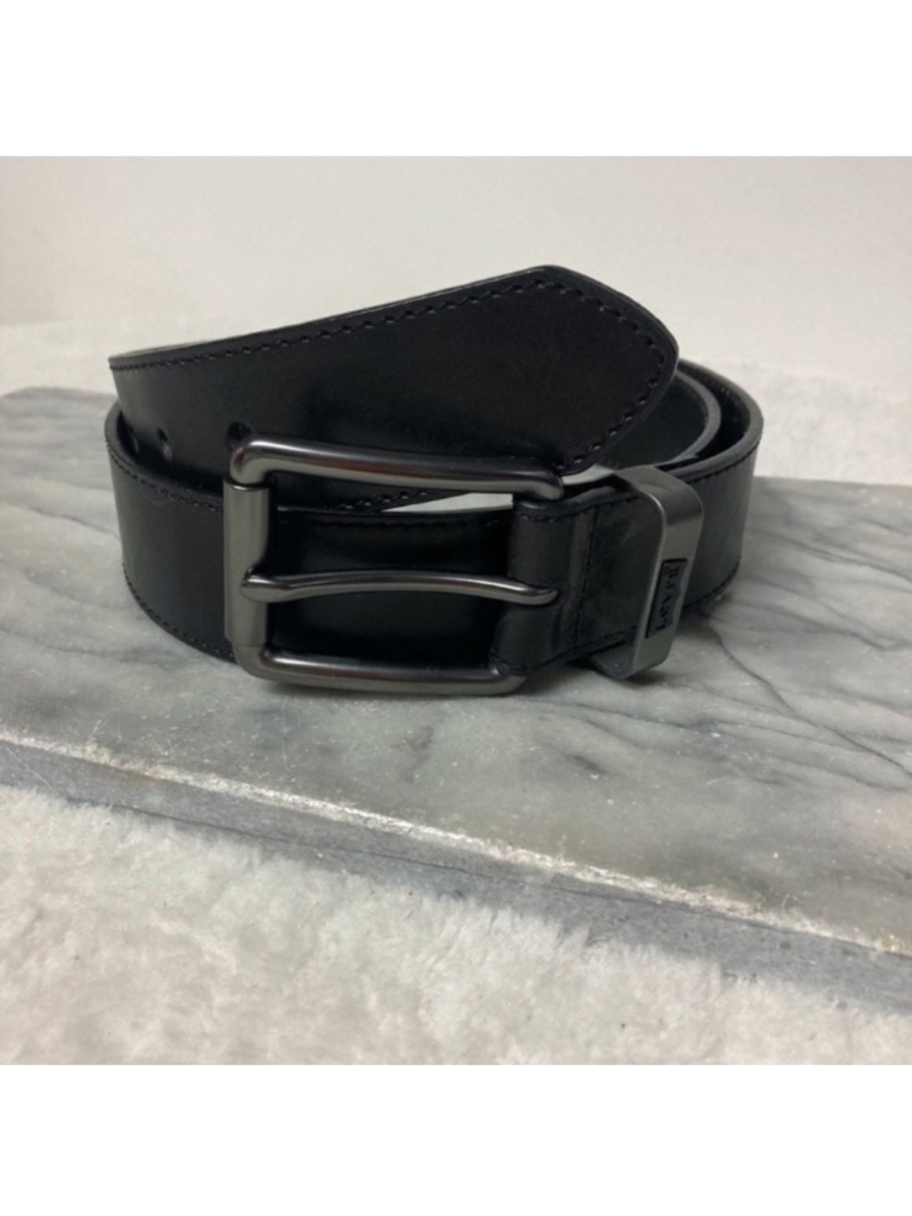 Levi’s Belt Black Leather Mens Size 38